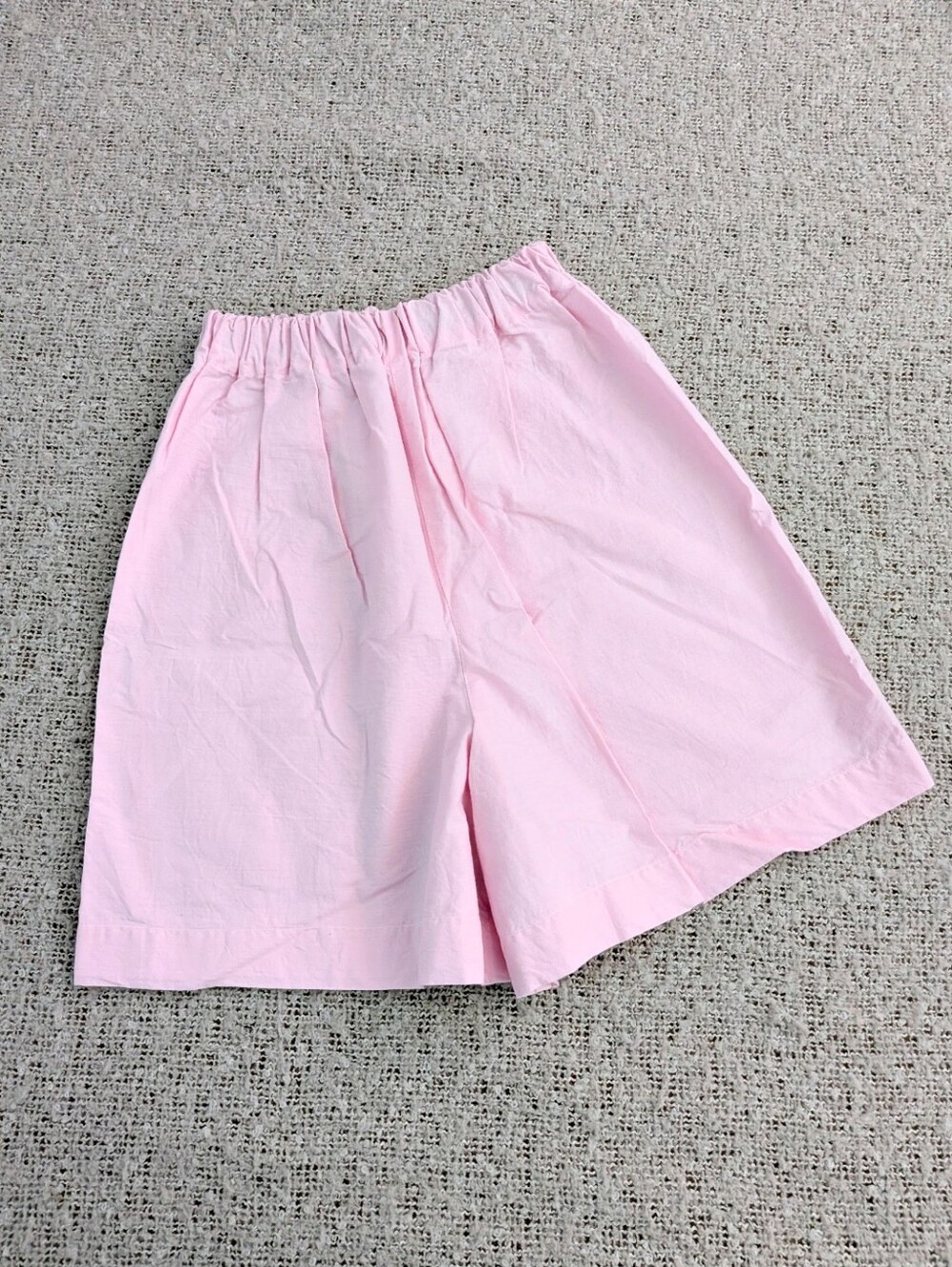 Handmade Pink Cotton High-Rise Shorts